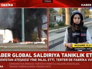 “Haber Global” Tərtərə raket zərbəsini hadisə yerindən yayımladı – VİDEO
