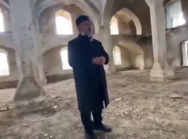 Ağdam məscidində 27 il sonra ilk namaz qılındı – Video