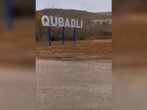 Qubadlıya rayonun adı yazılmış yeni lövhə quraşdırıldı – VİDEO
