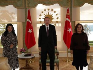 Ərdoğan Sevil Nuriyeva və Aygün Attarla görüşdü – Foto