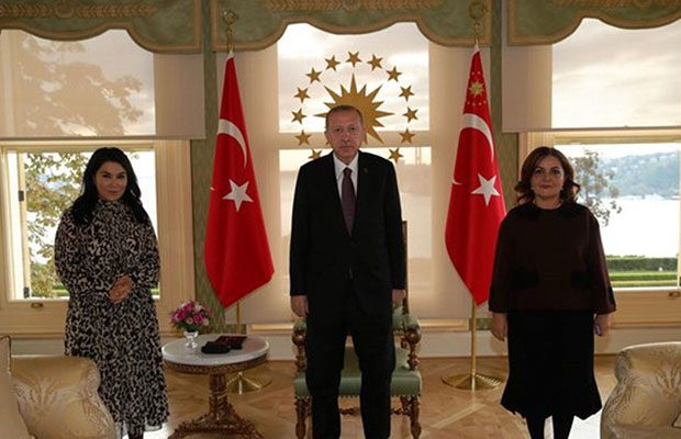Ərdoğan Sevil Nuriyeva və Aygün Attarla görüşdü – Foto