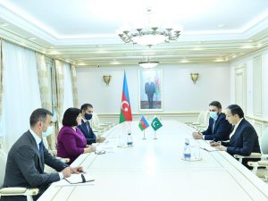 Milli Məclisinin Sədri Sahibə Qafarova Pakistanın ölkəmizdəki səfiri Bilal Haye ilə görüşüb