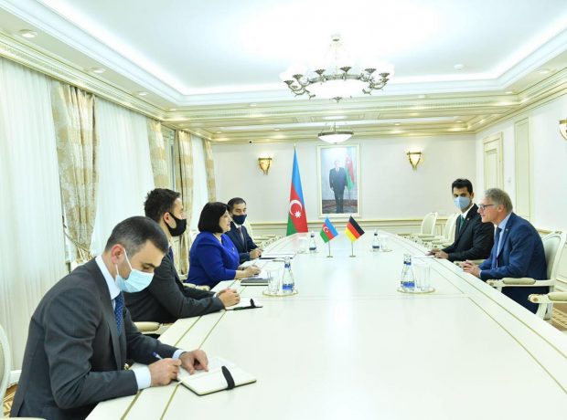 Sahibə Qafarova Almaniyanın ölkəmizdəki səfiri ilə Qarabağdakı hadisələri müzakirə edib