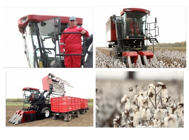 Goranboyda pambıq yığımında yeni nəsil kombaynlar sınaqdan keçirilib