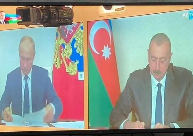 Üçtərəfli bəyanat imzalandı – FOTOLAR