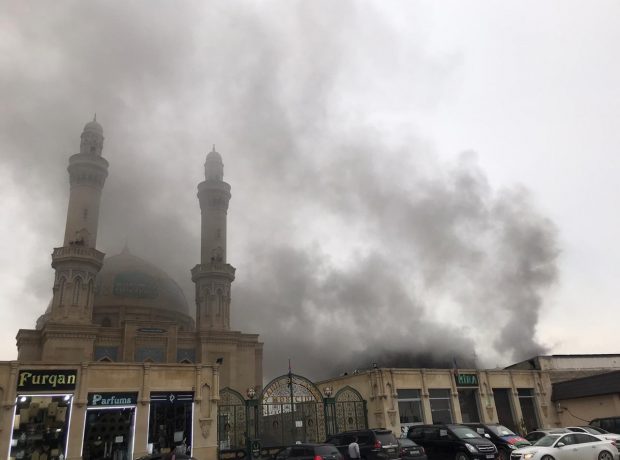 Bakıda villada güclü yanğın baş verib -Vido+Foto