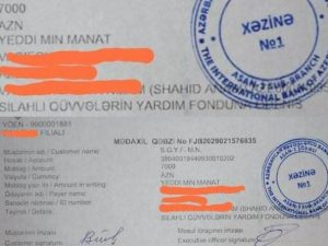 Şəhid anası Ordumuza 7000 manat ianə etdi