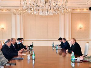 Prezident Hulusi Akarı və Çavuşoğlunu qəbul etdi – Foto