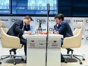 Teymur Rəcəbov Maqnus Karlsenlə heç-heçə oynadı