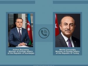 Ceyhun Bayramovla Mövlüt Çavuşoğlu arasında telefon danışığı olub