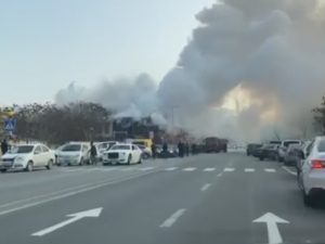 Bakıda məhşur restoran yanır – VİDEO