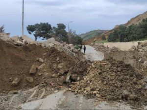 Badamdarda baş verən növbəti sürüşmə dağıntılara səbəb oldu.