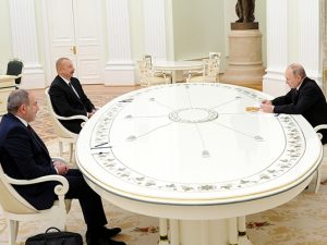 İlham Əliyev, Putin və Paşinyan bəyanat imzaladı – Fotolar