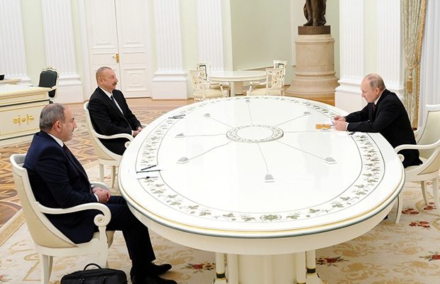 İlham Əliyev, Putin və Paşinyan bəyanat imzaladı – Fotolar