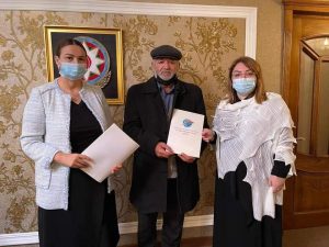 Qənirə Paşayeva və Arzu Bağırova şəhid Məmmədağa Bağırovun valideyni ilə görüşüblər- FOTO
