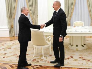 Putin birinci İlham Əliyevlə görüşdü – Video