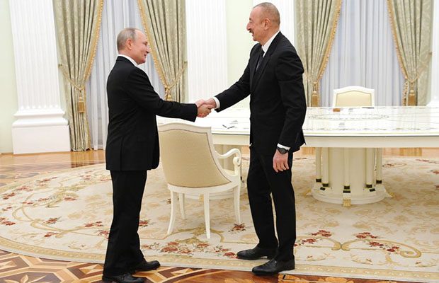 Putin birinci İlham Əliyevlə görüşdü – Video