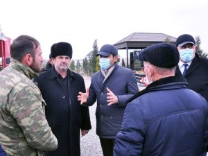 Deputat Anar Məmmədov Goranboyda tikinti işləri ilə tanış olub. FOTOLAR