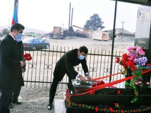 Naftalanda Vətən müharibəsi şəhidlərinin məzarı ziyarət edildi – FOTOLAR
