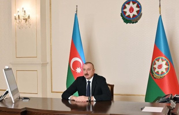 Prezident yeni sədri videoformatda qəbul etdi – FOTO
