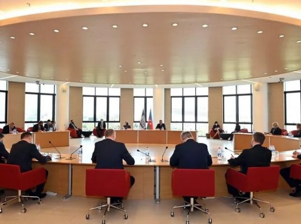 Ceyhun Bayramov Avropa İttifaqı ölkələrinin diplomatik nümayəndəliklərinin rəhbərləri ilə görüşüb- FOTOLAR