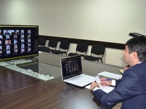 Ağstafanın icra başçısı Seymur Orucov onlayn iclas keçirib FOTOLAR
