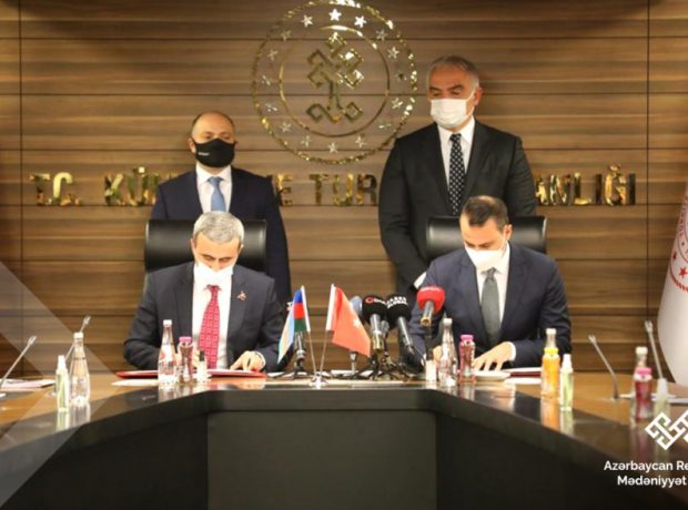 Azərbaycan mədəniyyət naziri və Türkiyə mədəniyyət və turizm naziri arasında görüş keçirilib, əməkdaşlıq sənədləri imzalanıb -FOTOLAR