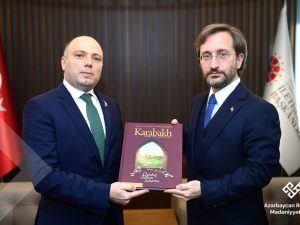 Mədəniyyət naziri Türkiyə Prezident Administrasiyasının İctimaiyyətlə Əlaqələr İdarəsinin rəhbəri ilə görüşüb- FOTO