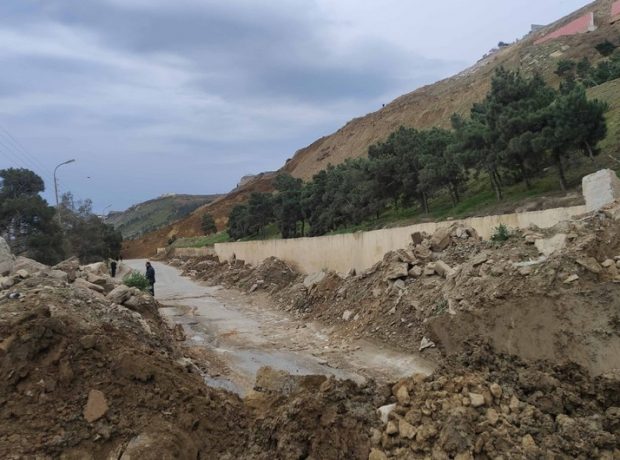 Badamdarda yenidən torpaq sürüşməsi baş verdi