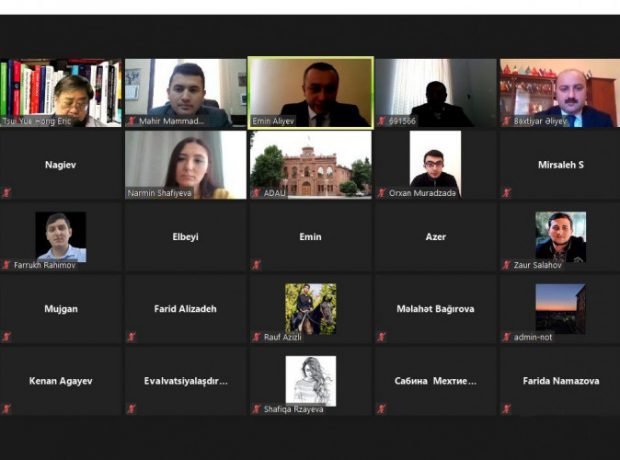Çinli alim ADAU tələbələrinə “Dördüncü sənaye inqilabı” mövzusunda onlayn mühazirə keçib-FOTO
