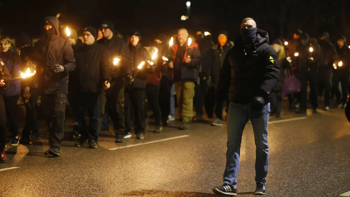 İsveçdə neonasist yürüşü keçirilib